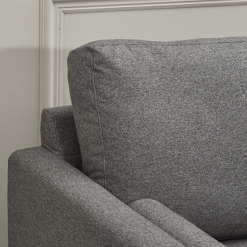 Bailey Armchair - Grey Armrest Close View (5861735137344)