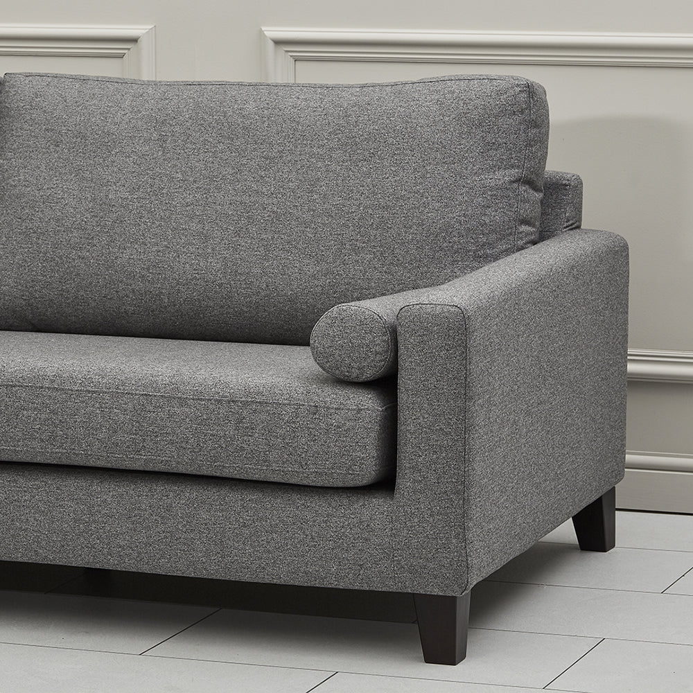 Bailey Grand 4 Seater Sofa - Grey Armrest Close View (5861732679744)