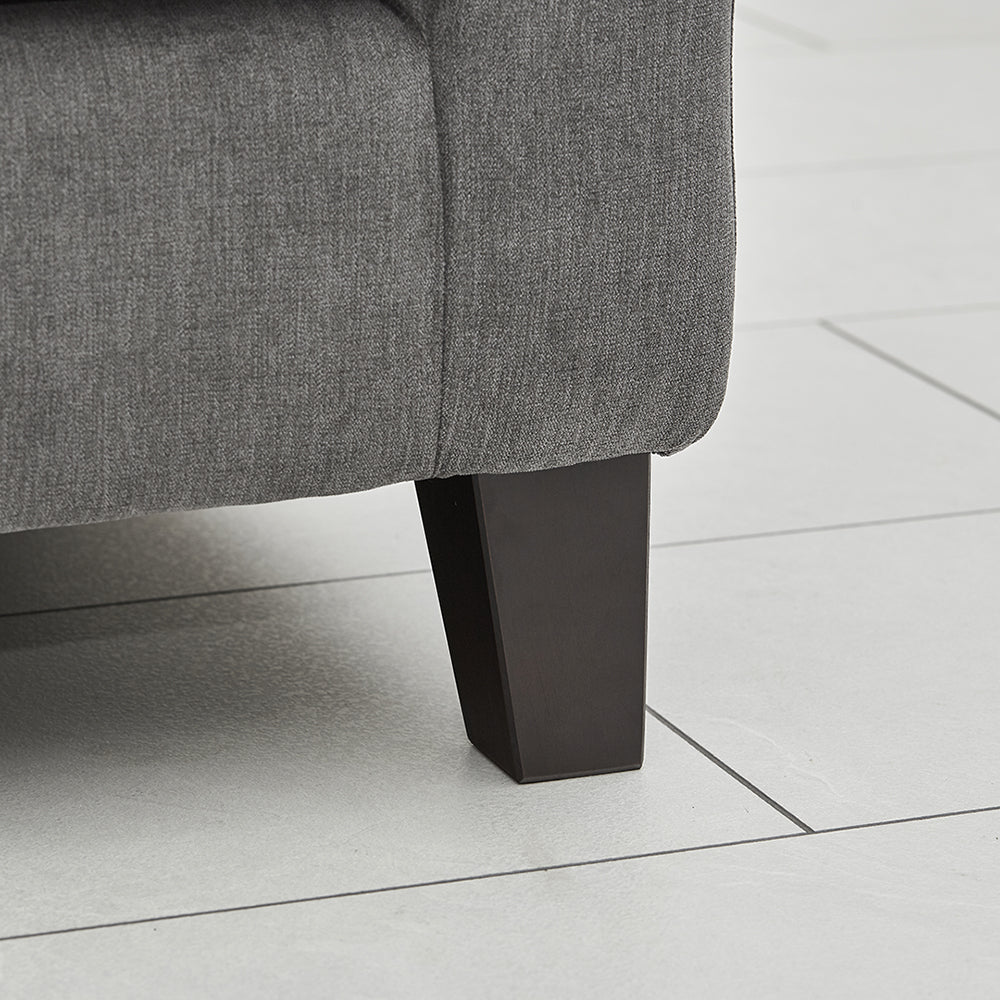 Bailey Grand 4 Seater Sofa - Grey bottom side view (5861732679744)