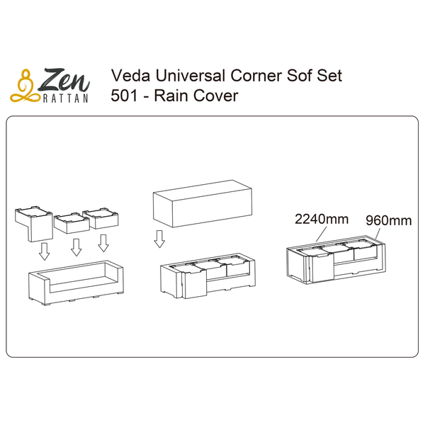 Veda Universal Corner Sofa Set Rain Cover (6543082389568)