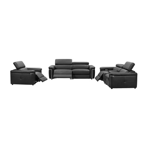 Summer Electric Reclining 3+2 Sofa Set in Black