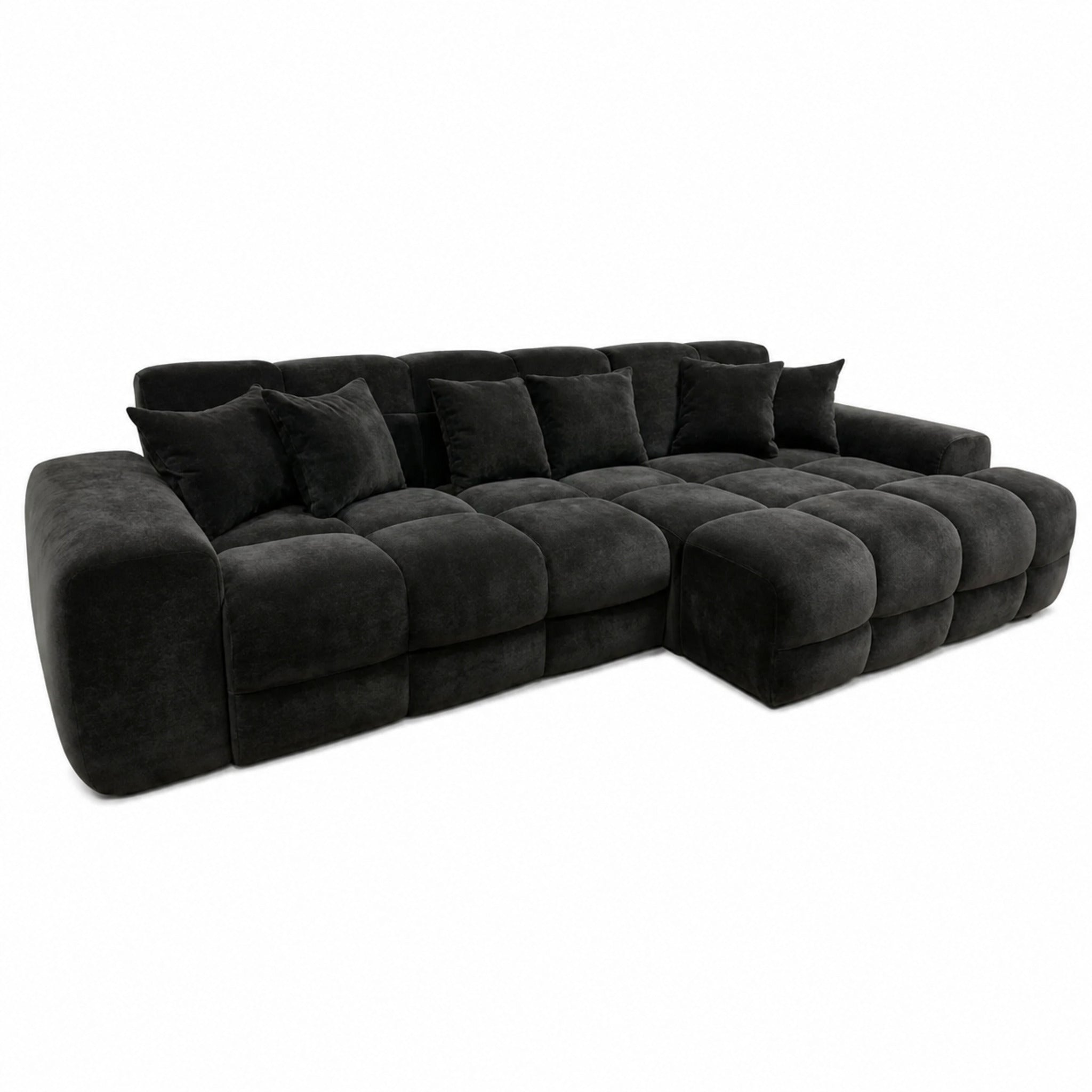 Eve Right Hand Facing Corner Sofa in Charcoal Grey