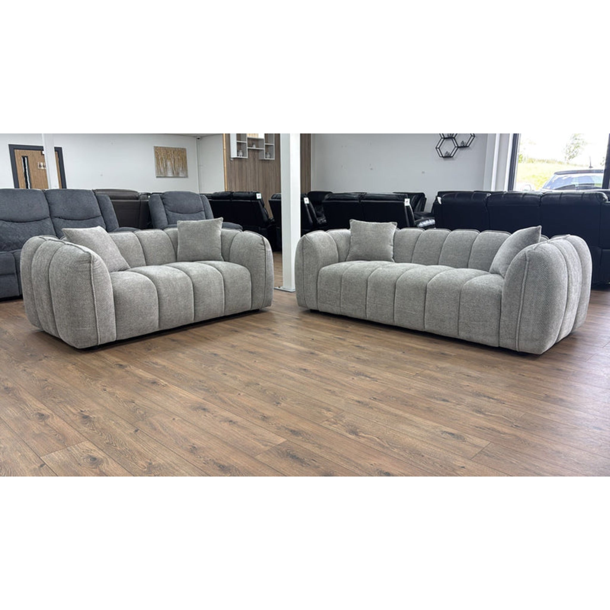 Vienna 3 Seater Sofa in Grey - AMC Furniture