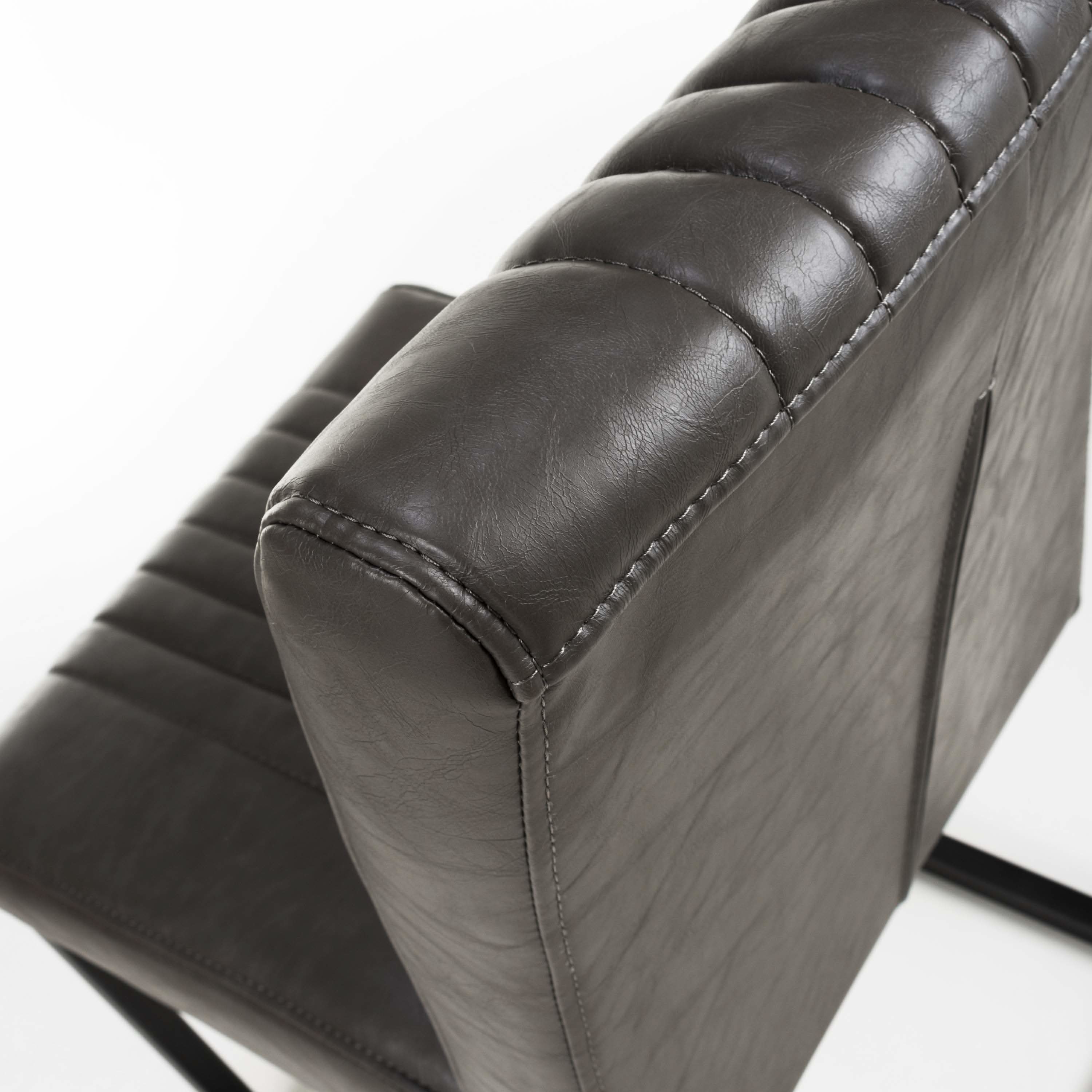 Pair of Buxton Cantilever Leather Effect Dining Chairs (7033880641600) (14625462616442)