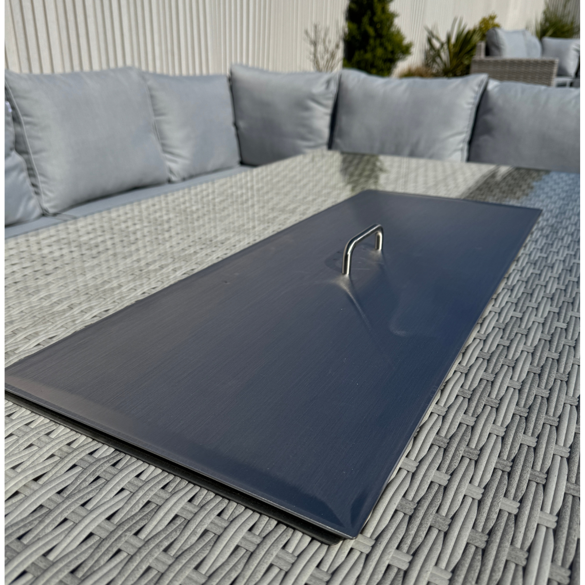 Santorini Corner Large Rising Set with Firepit - AMC Furniture