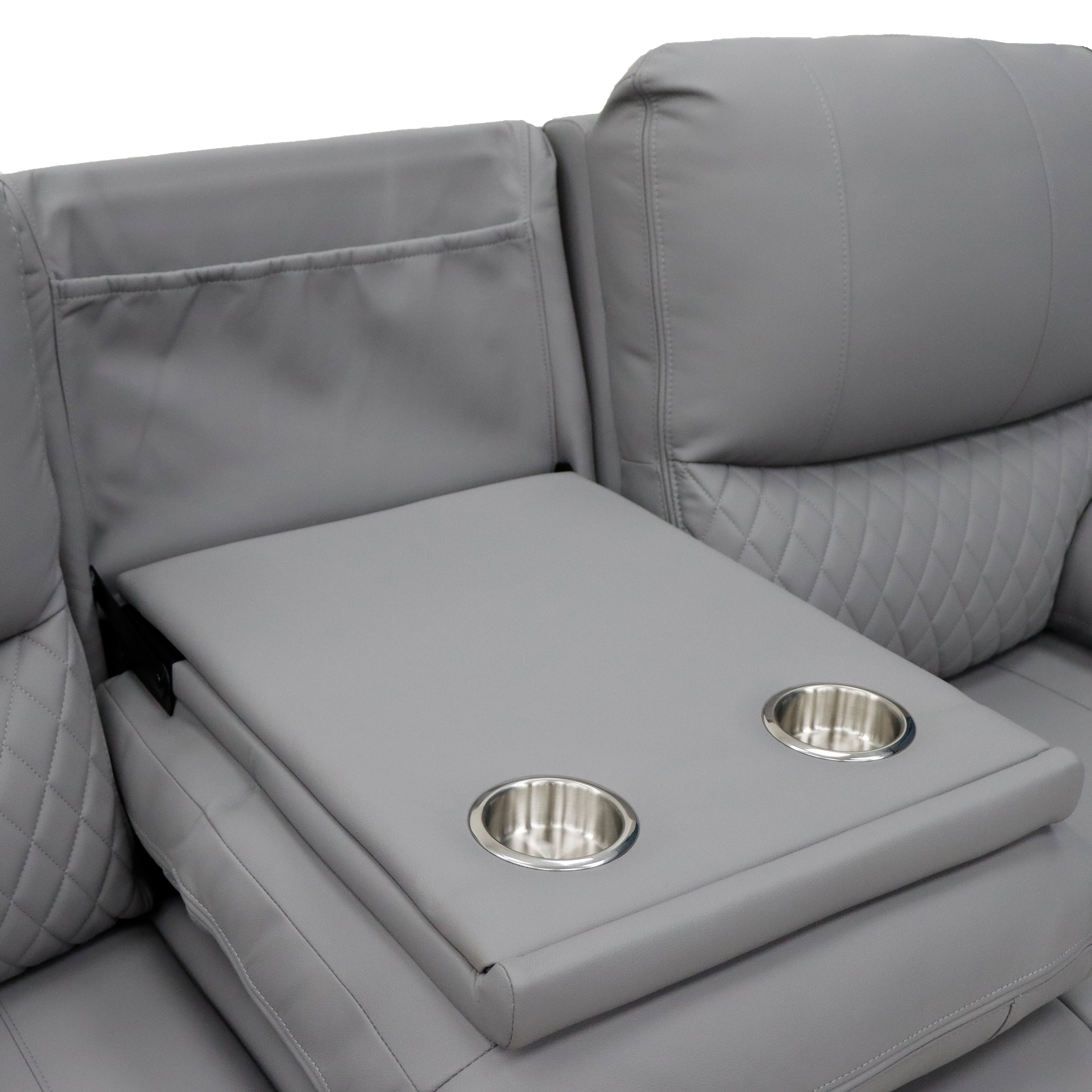 Alexa Electric Reclining 3+2 Seater Sofa Set in Grey