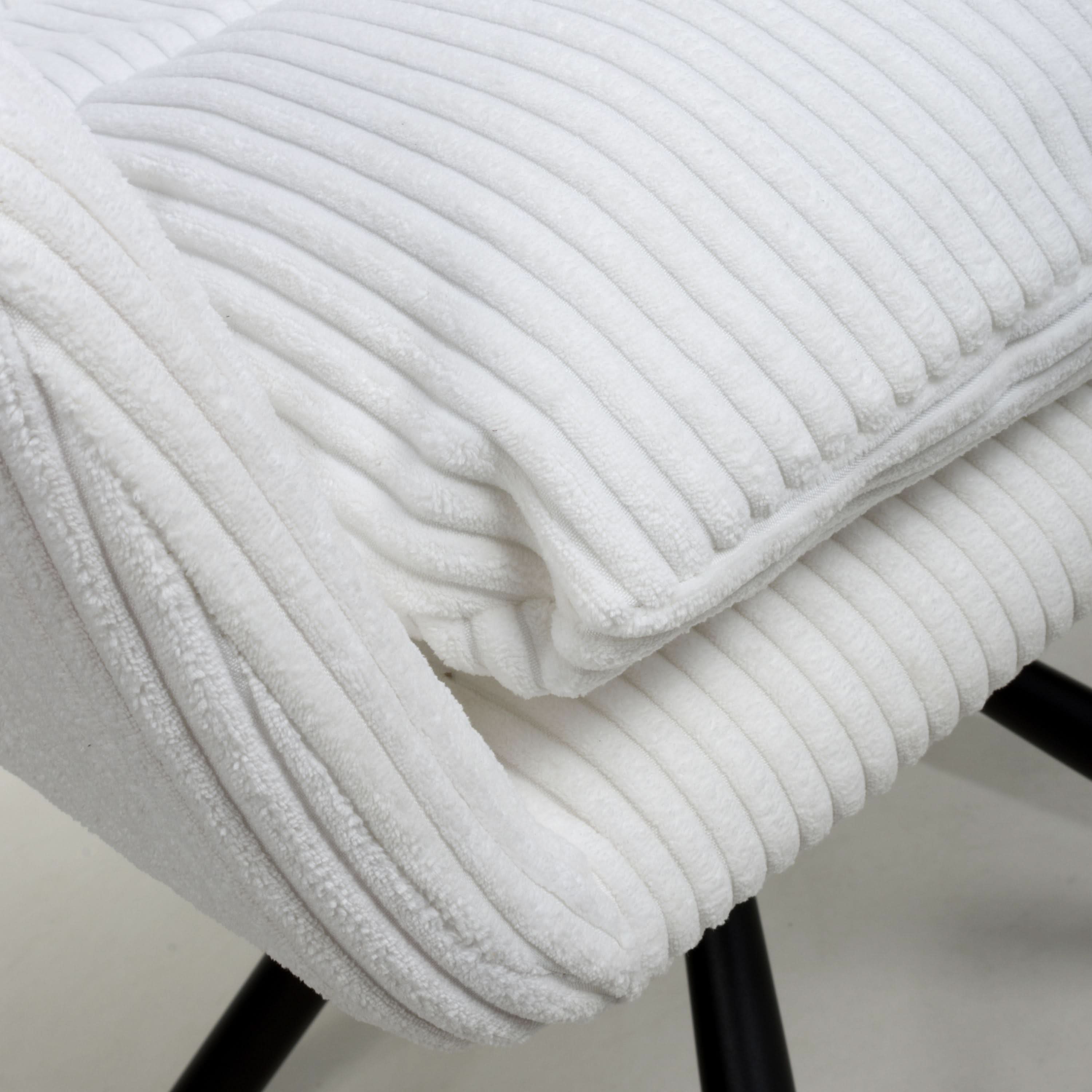 Cassidy Corduroy White Swivel Chair (7019401248832) (14625492271482)