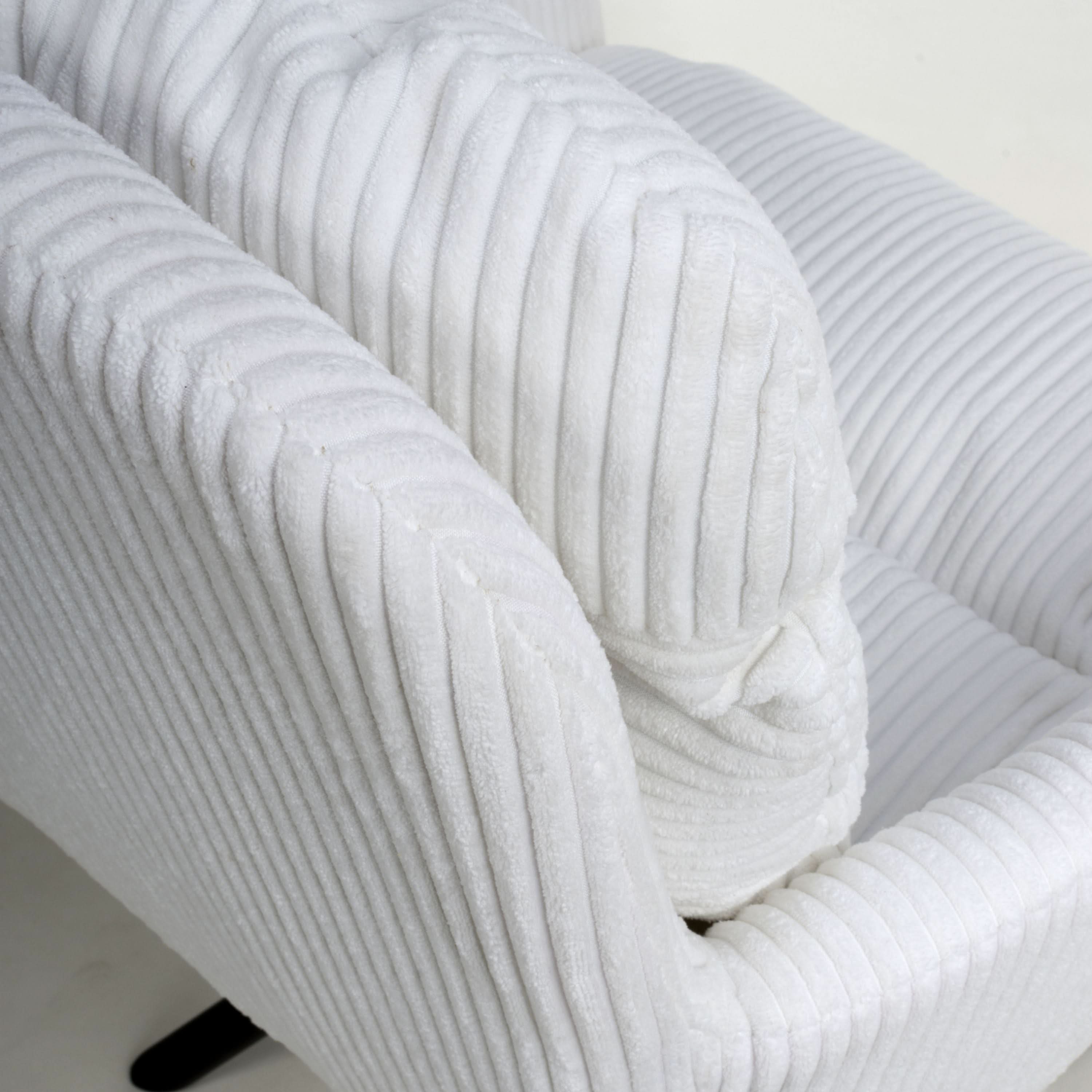Cassidy Corduroy White Swivel Chair (7019401248832) (14625492271482)