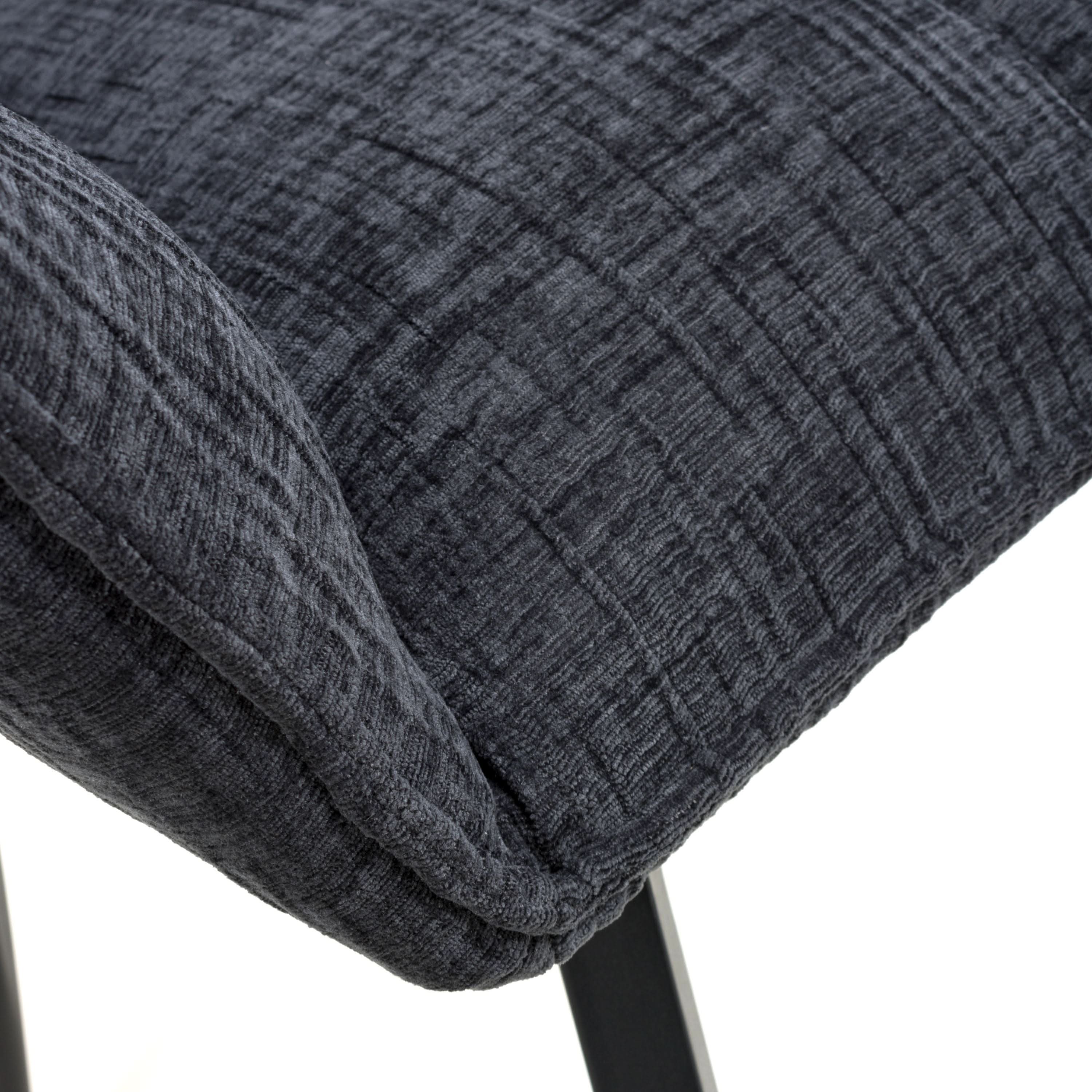 Dakar Textured Effect Dark Grey Swivel Chair (7019401347136) (14625468023162)