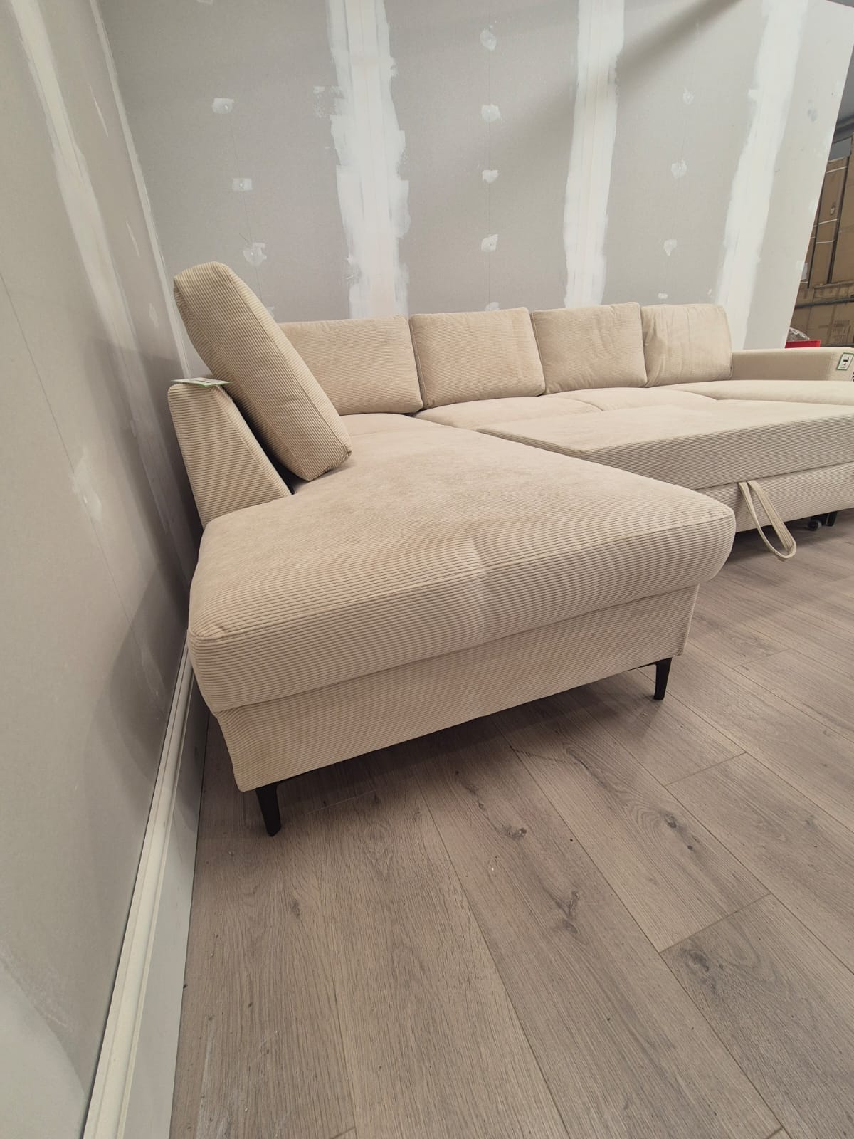 Lofty Lilly U Shape Sofa Bed in Cream Cord - Clearance Wayfair