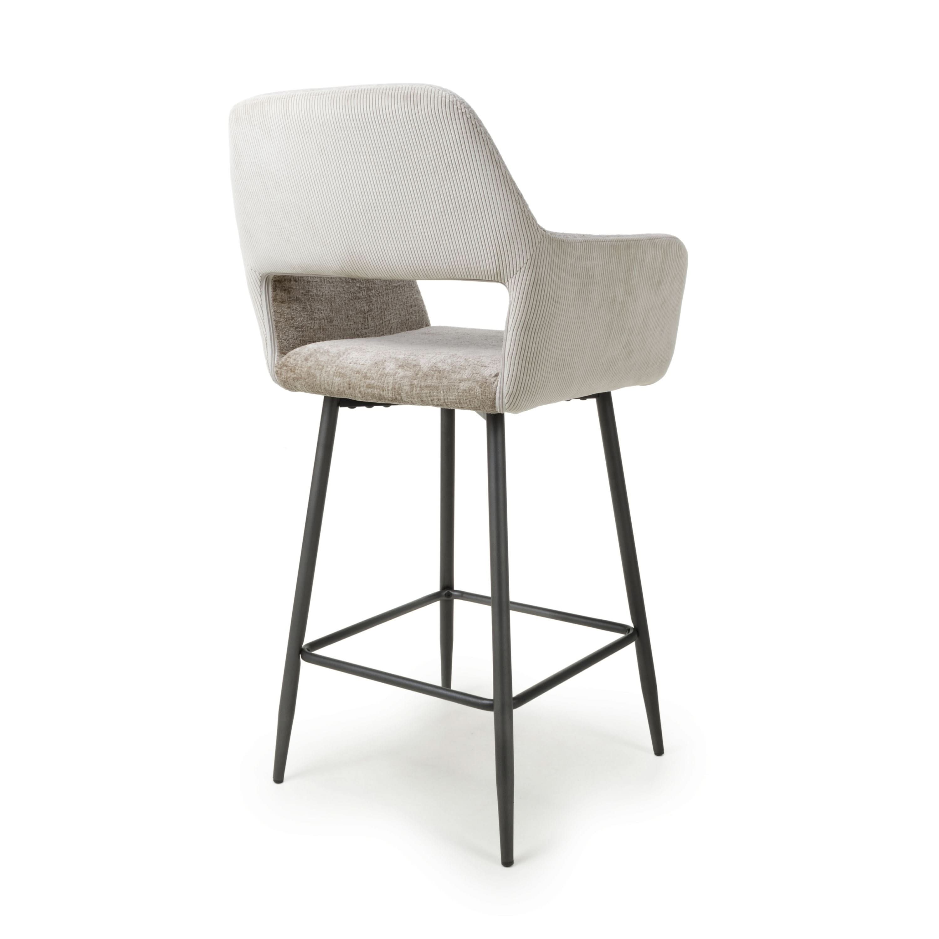 Sorento Chenille Corduroy Mink Bar Chair (7018382622784) (14625466646906)