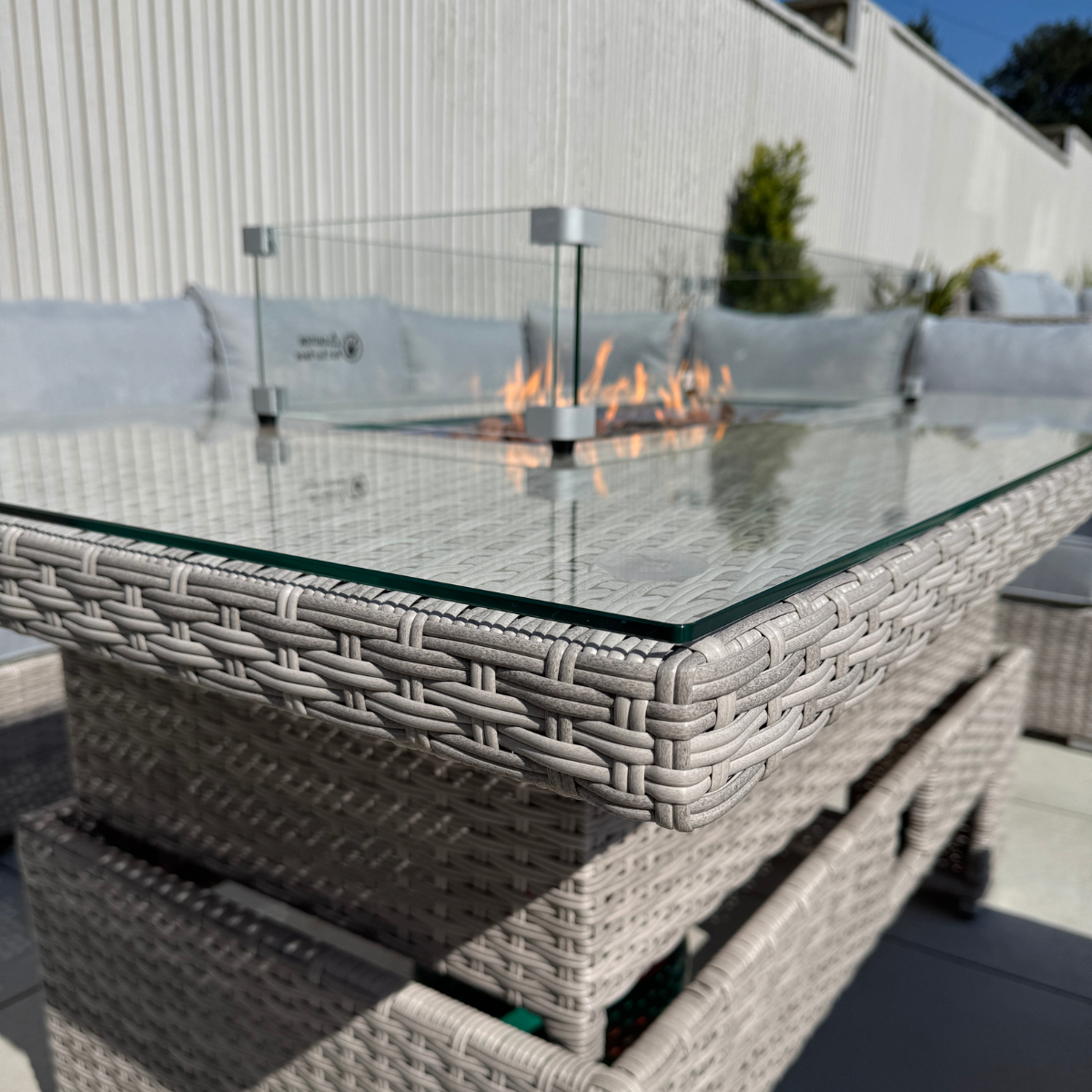 Santorini Corner Large Rising Set with Firepit RH - AMC Furniture