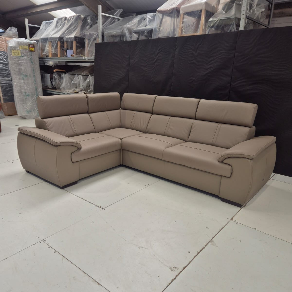 Eea Leather Corner Sofa - AMC Furniture