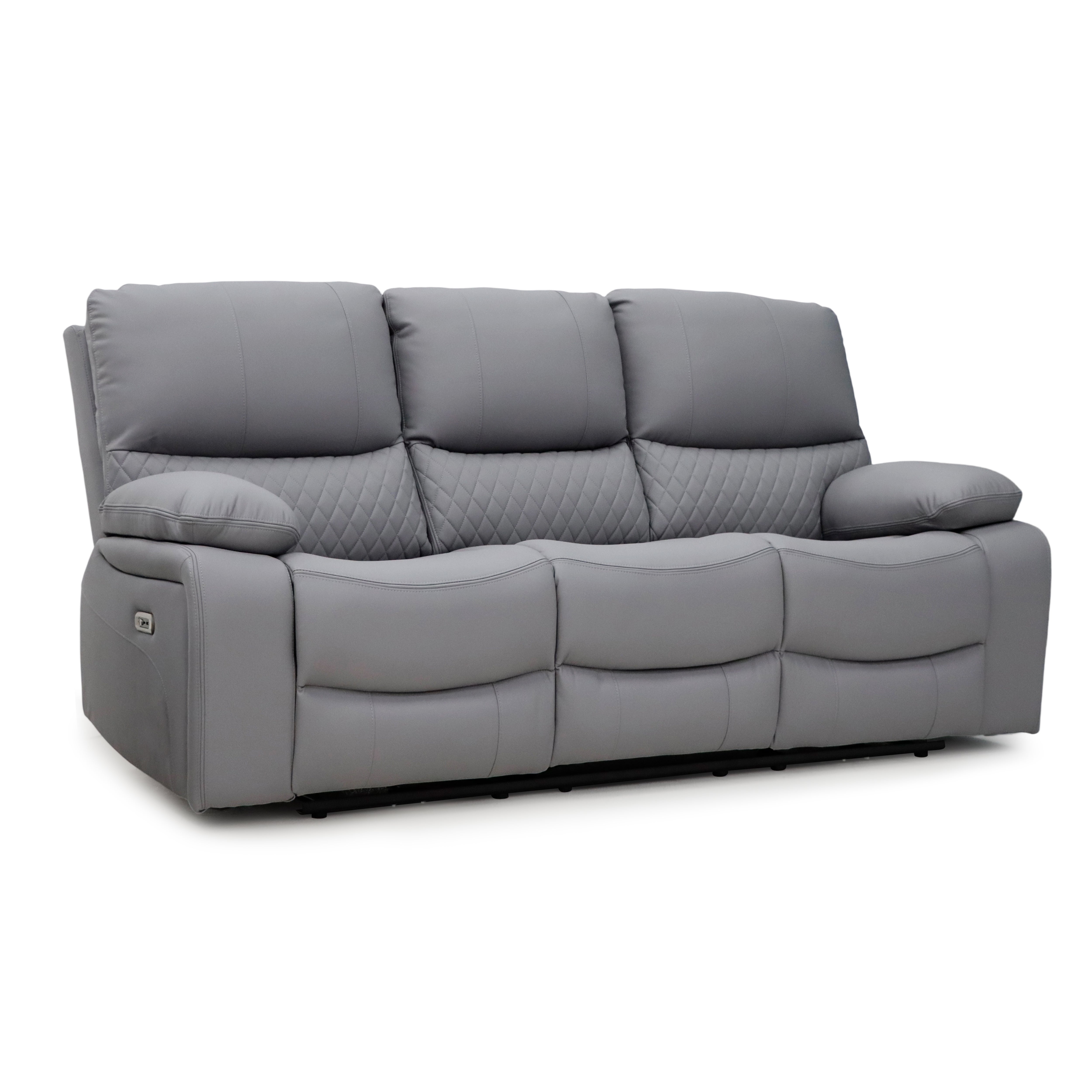 Alexa Electric Reclining 3+2 Seater Sofa Set in Grey