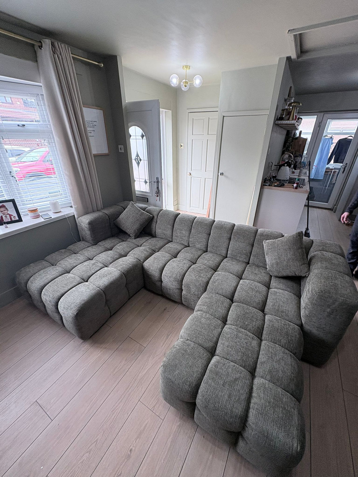 Amalfi Universal Corner Sofa Bed in Grey