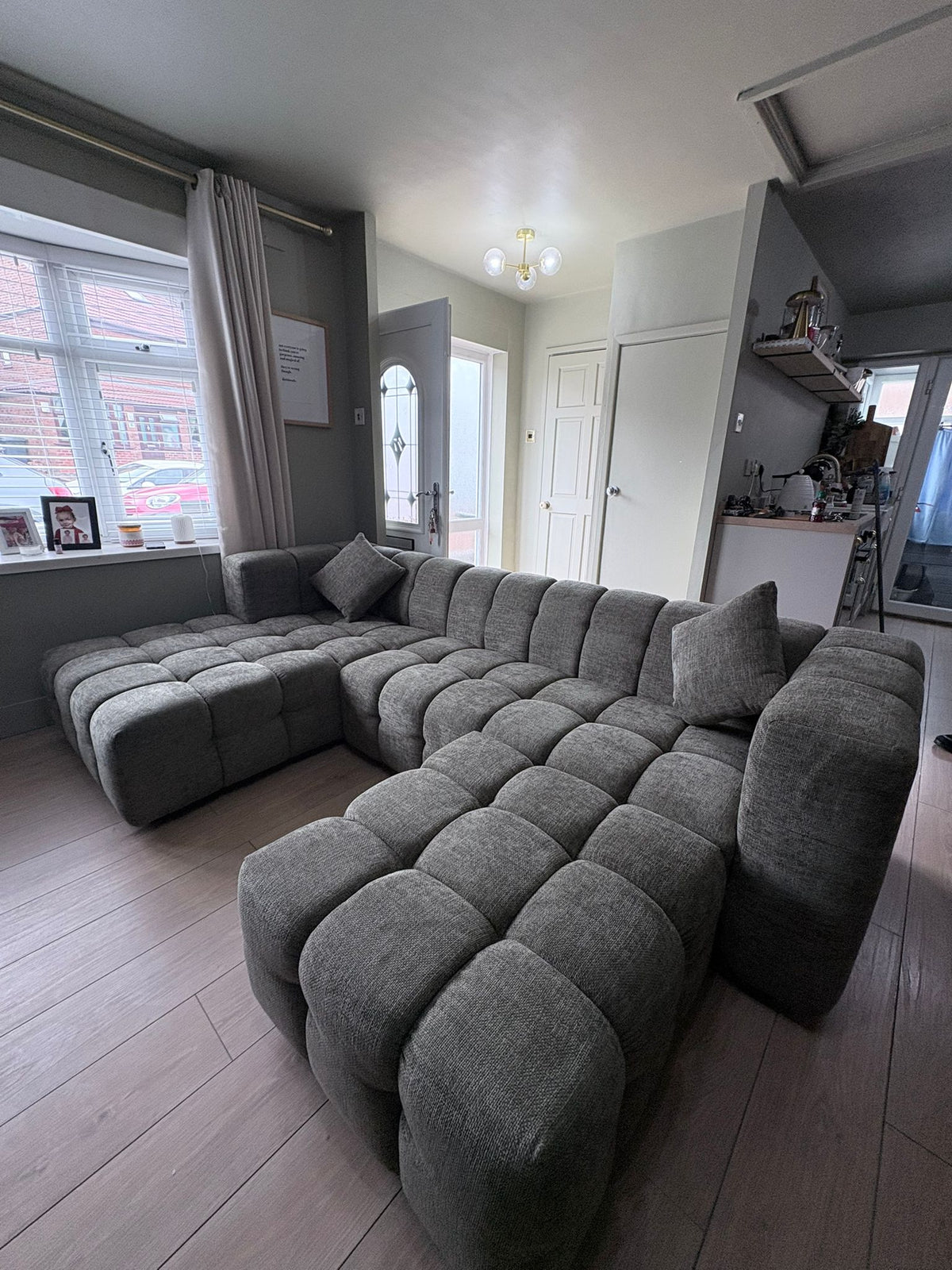Amalfi Universal Corner Sofa Bed in Grey