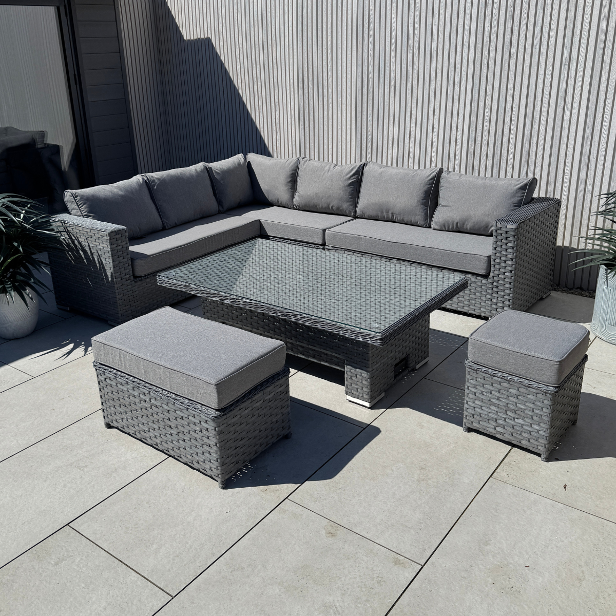 Capri Modular Corner Dining Set with Rising Table - AMC Furniture