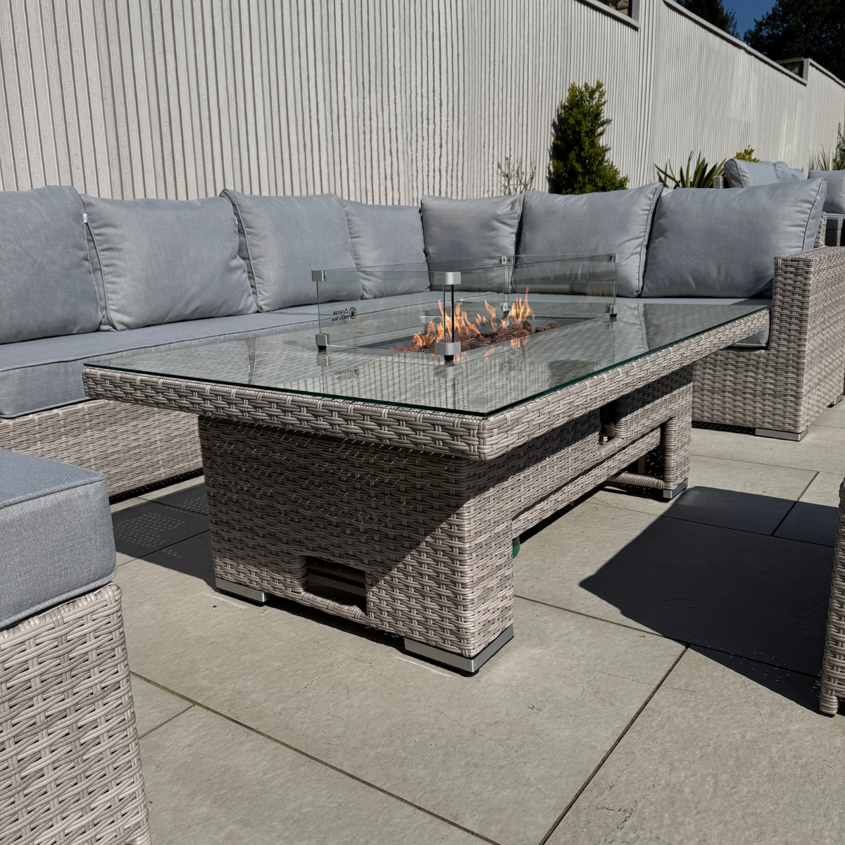 Santorini Corner Large Rising Set with Firepit RH - AMC Furniture