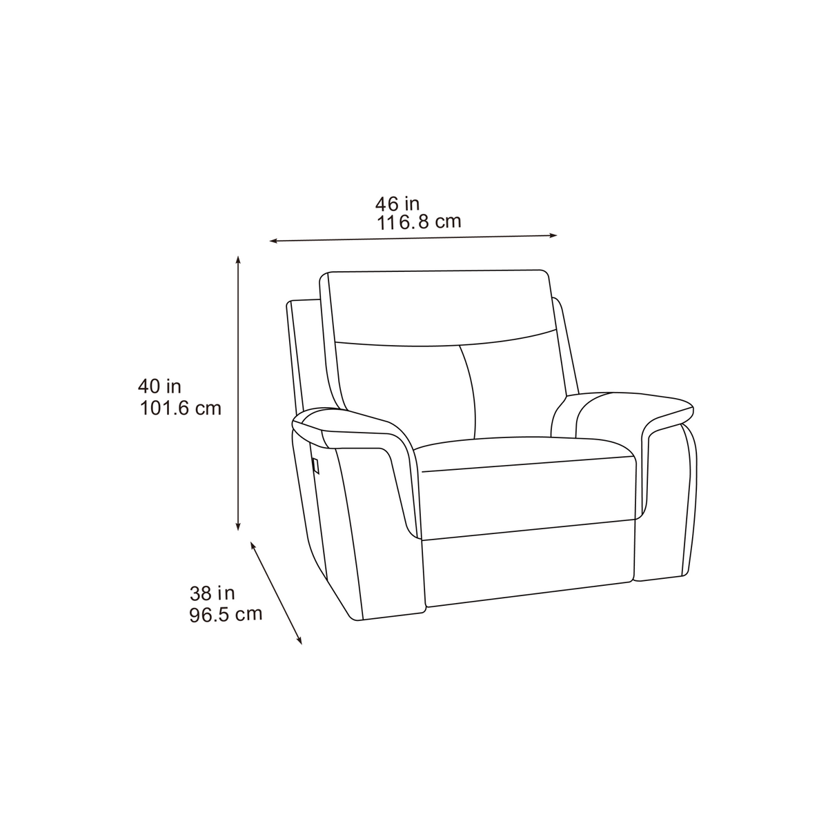 Sabre Power Reclining Armchair Meta Sofa