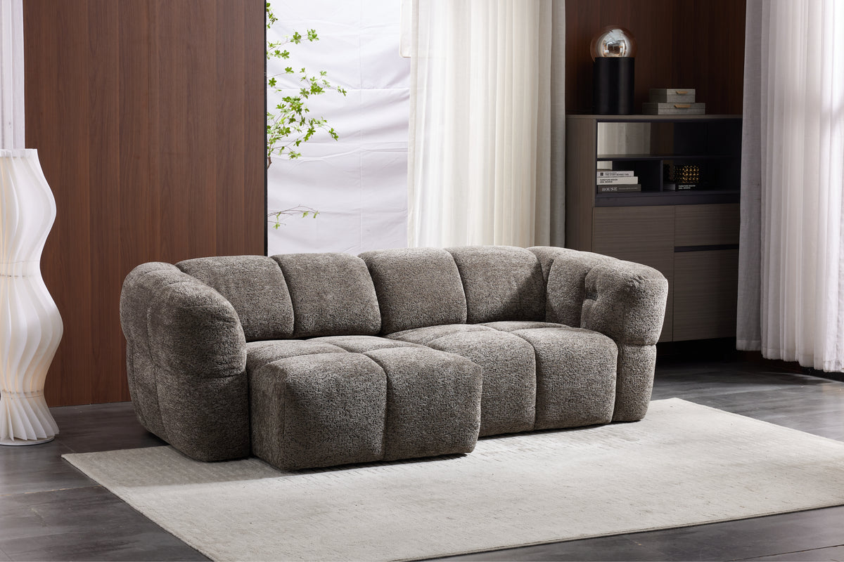 Elara Power Sliding 3 Seater in Taupe Grey Meta Sofa