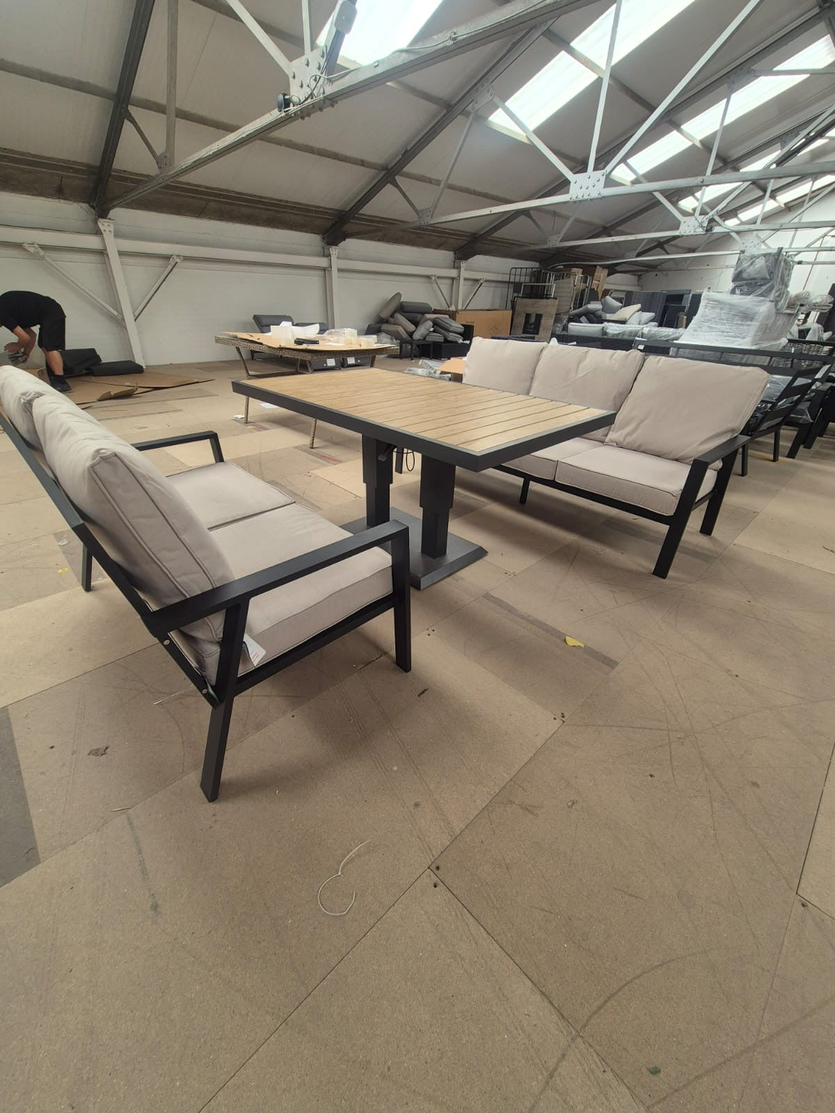 Garden Sofa Dining Set with Rise & Fall Table - Clearance Wayfair