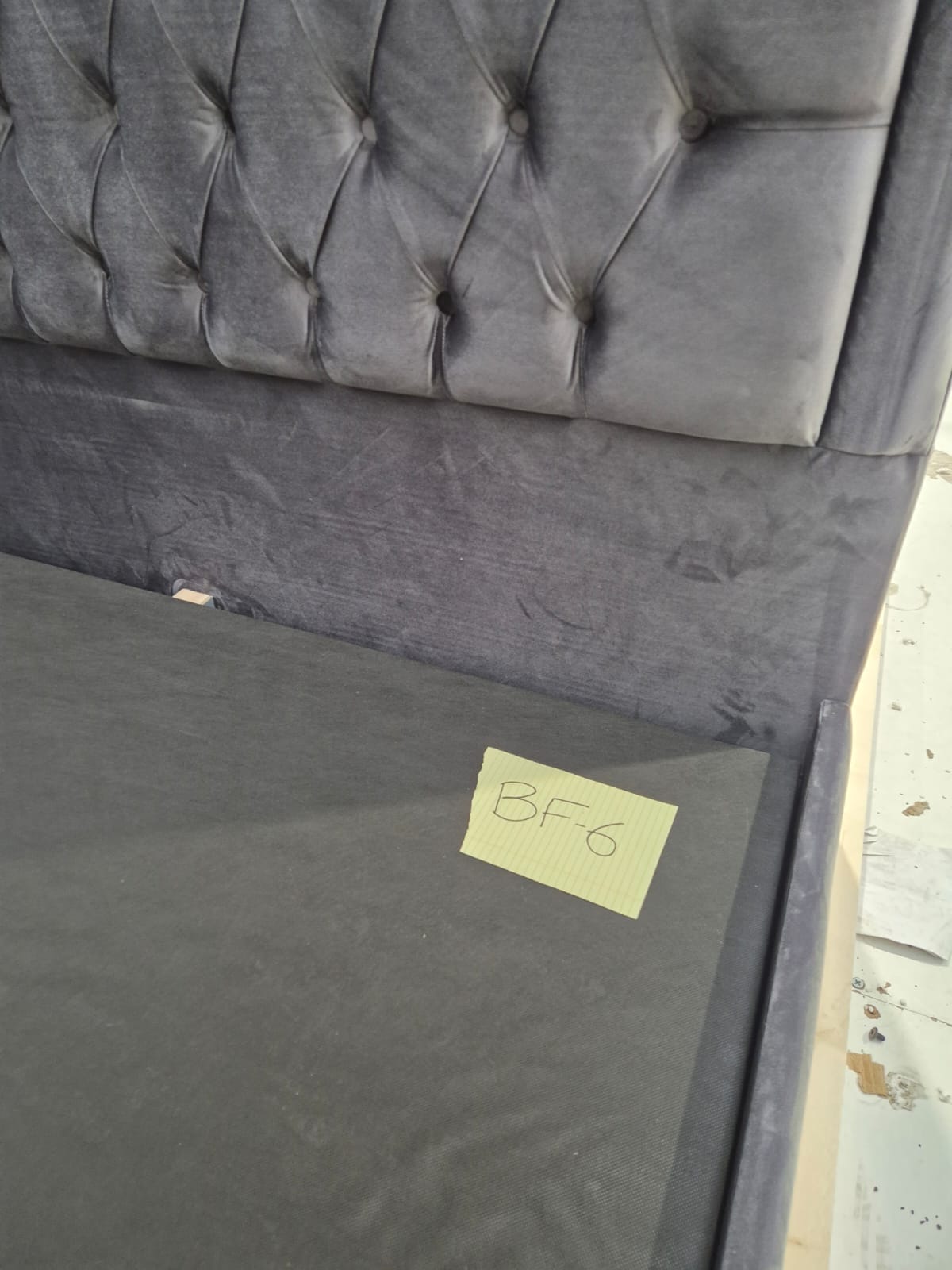 King Size Mulberry Bedframe in Plush Charcoal