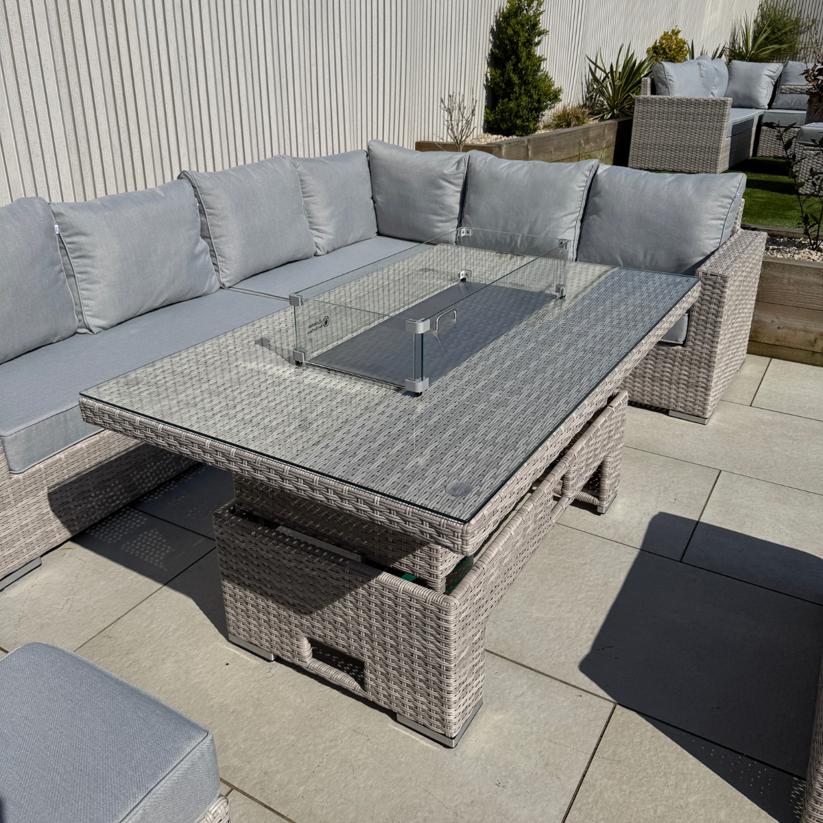 Santorini Corner Large Rising Set with Firepit RH - AMC Furniture