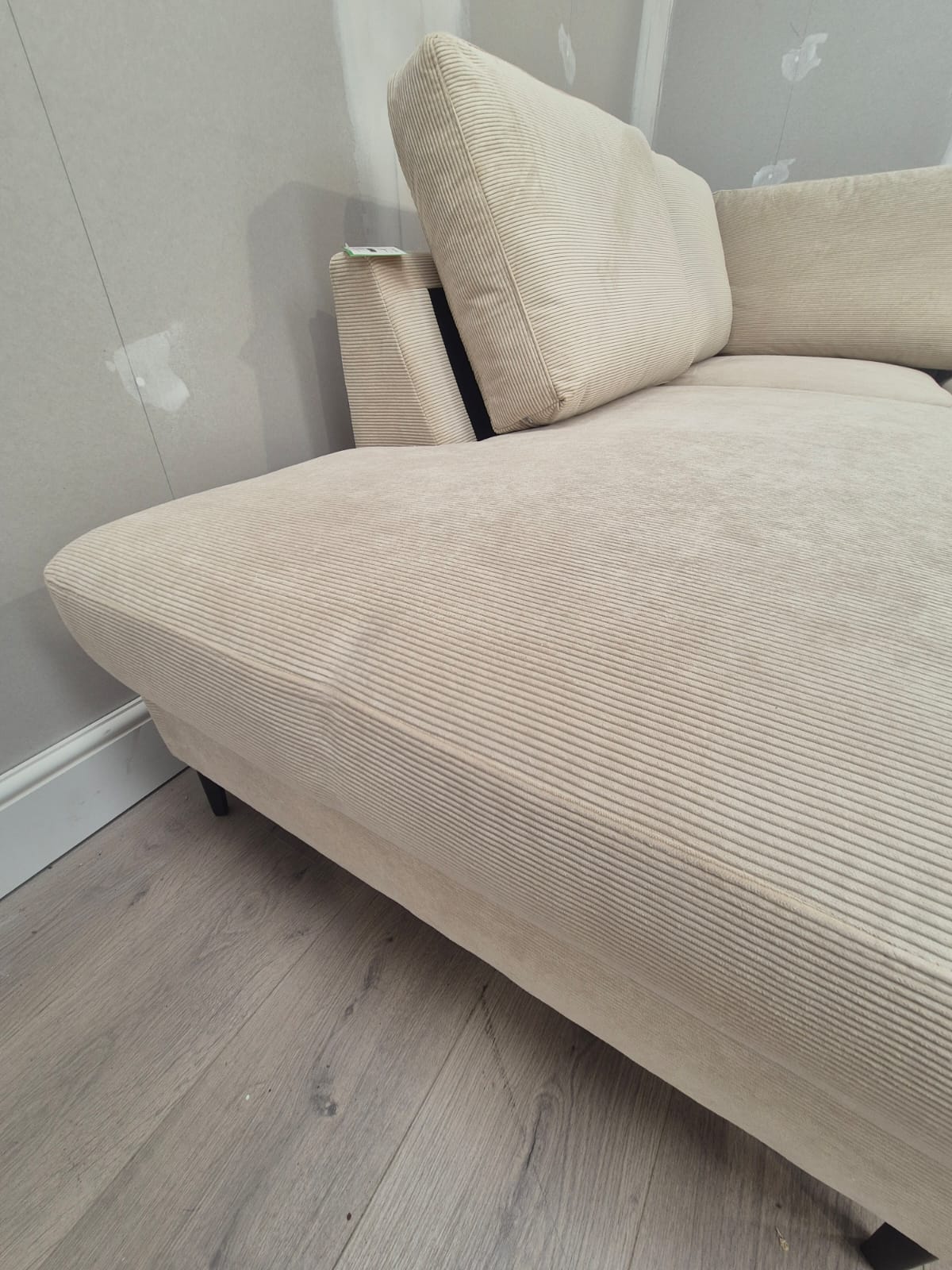 Lofty Lilly U Shape Sofa Bed in Cream Cord - Clearance Wayfair
