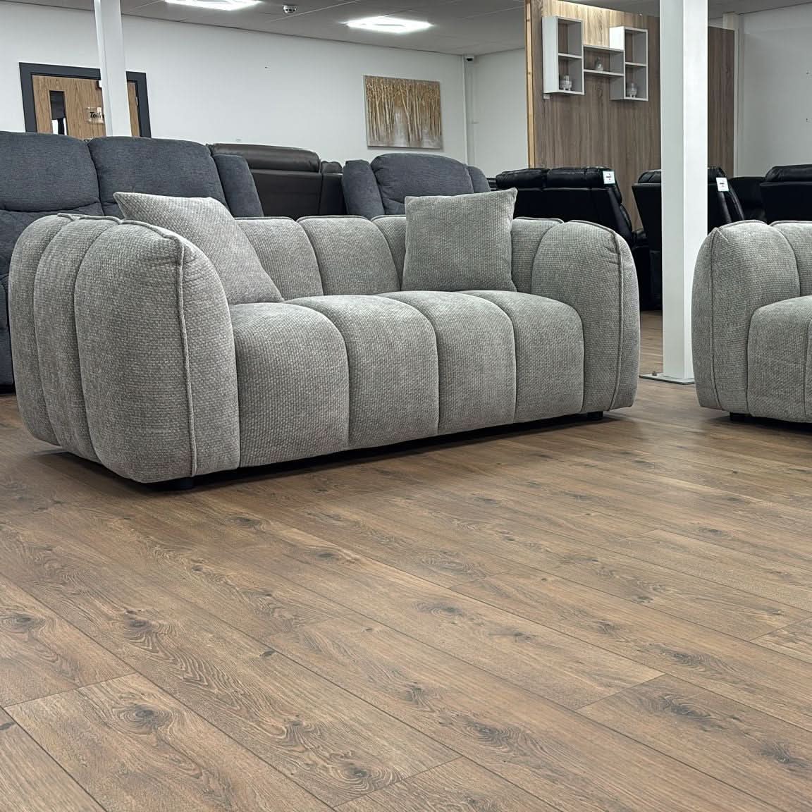 Vienna 2 Seater Sofa in Grey (15181824459130) (15181833077114) (15181840351610)