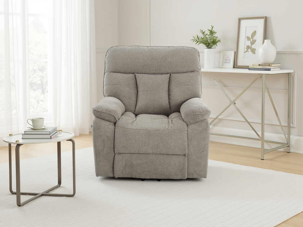 Truro Rise and Recline Massage Chair Grey - AMC Furniture