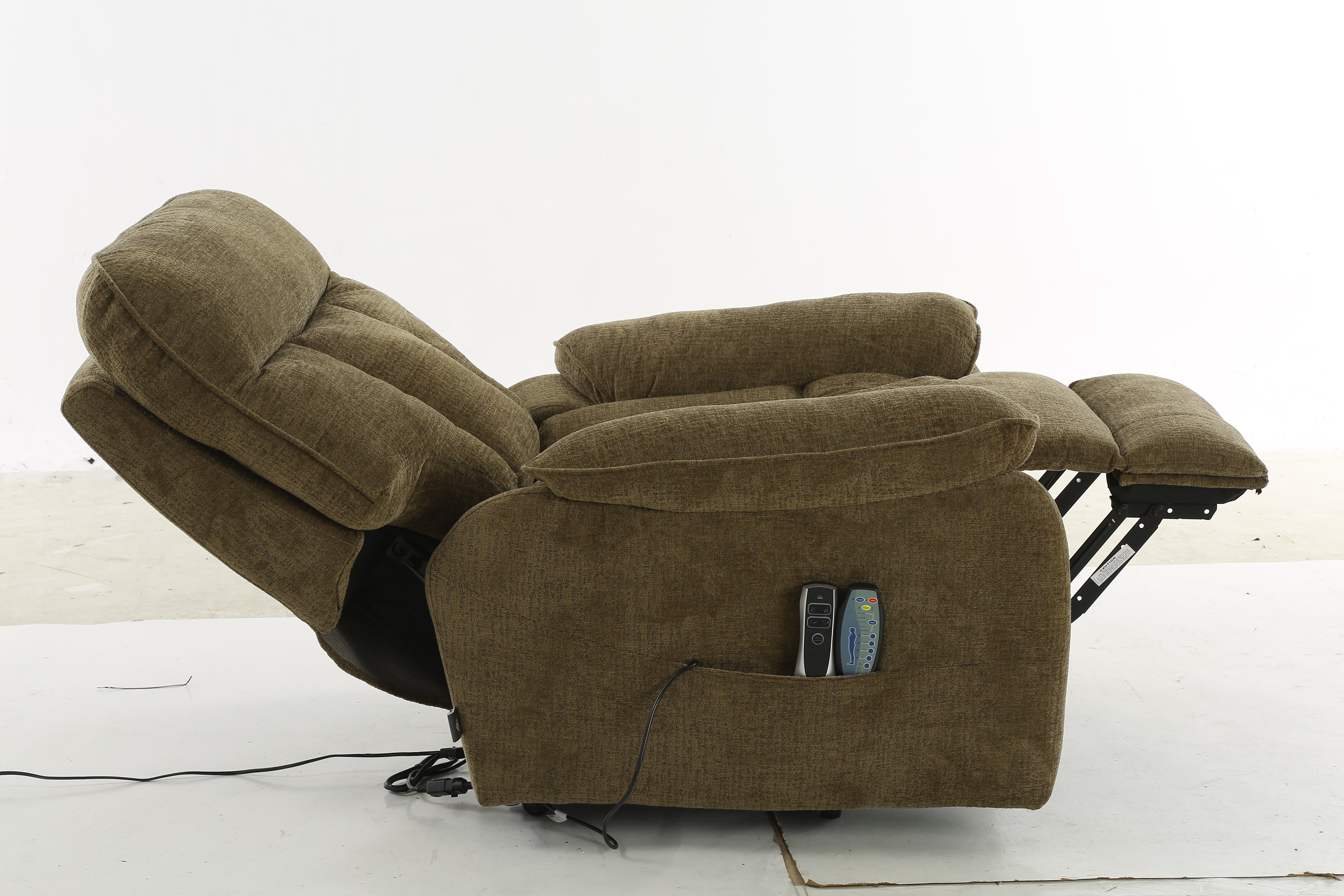 Truro Rise and Recline Massage Chair Brown - AMC Furniture