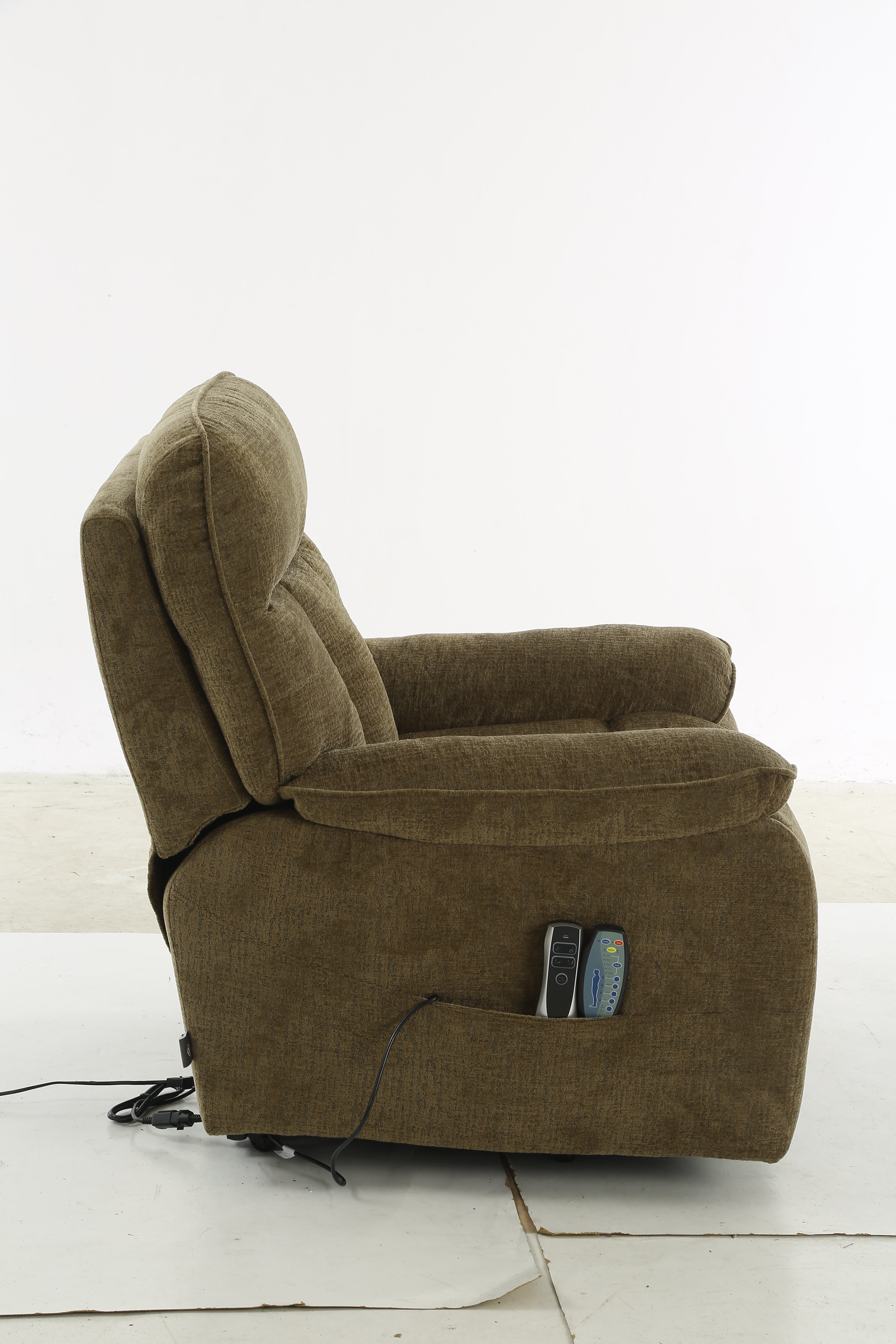 Truro Rise and Recline Massage Chair Brown - AMC Furniture