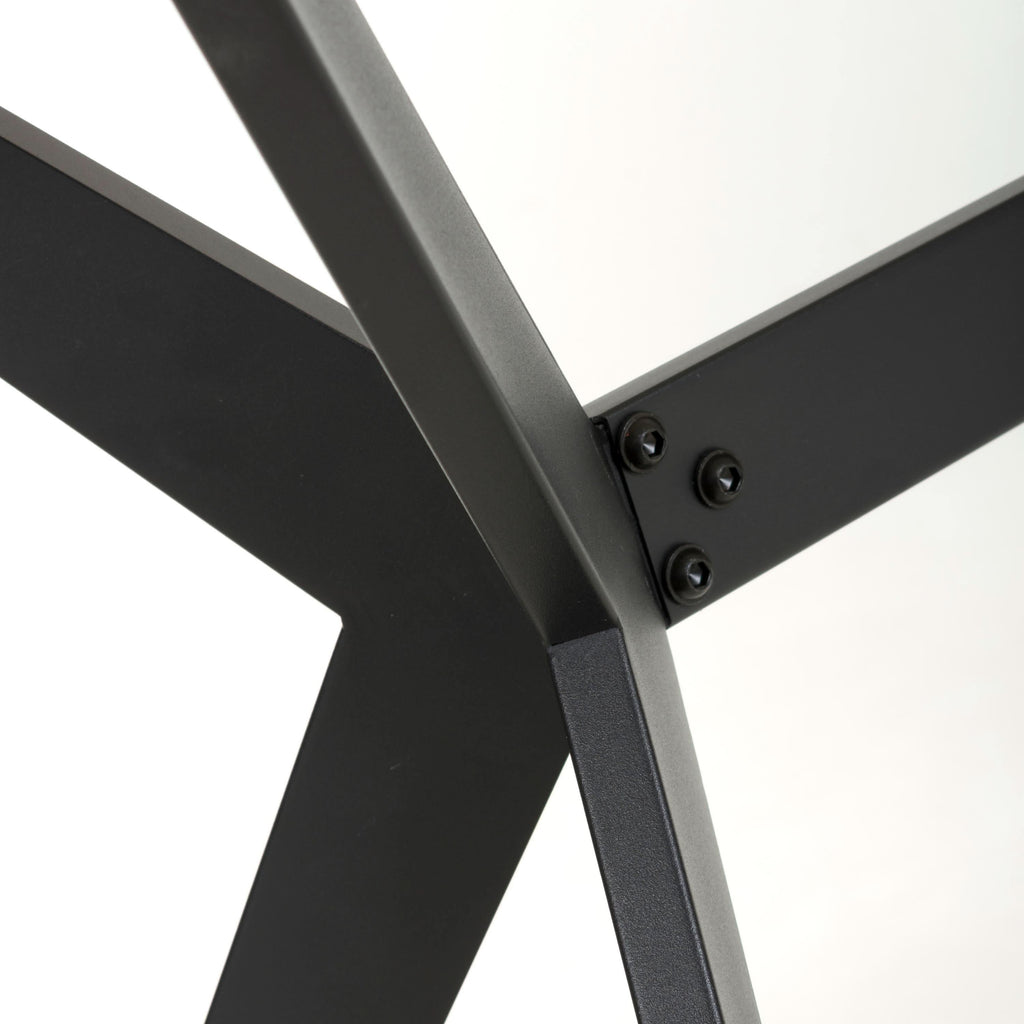 Islington 1.2m Black Dining Table with 4 Grey Luca Chairs AMC Furniture