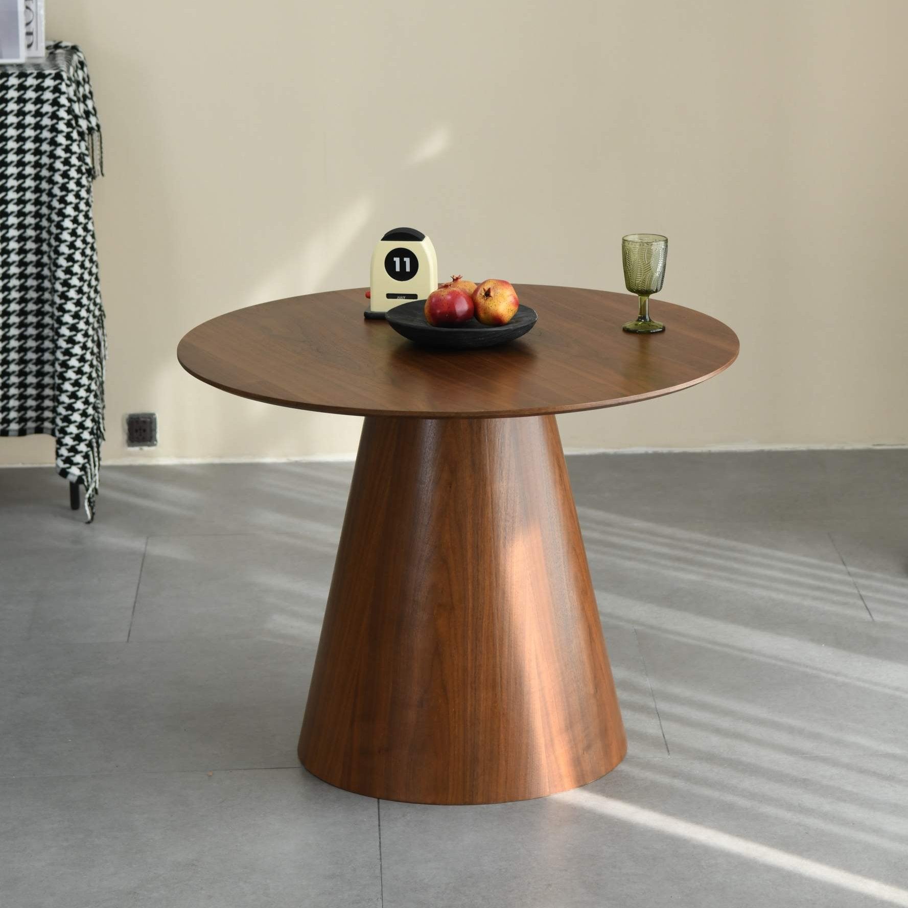 Claremont 1m Round Walnut Dining Table (7019401838656) (14888475525498)