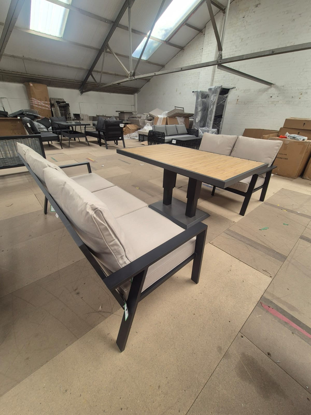 Garden Sofa Dining Set with Rise & Fall Table - Clearance Wayfair