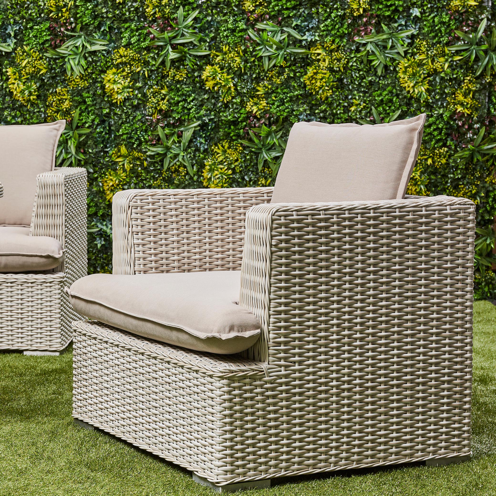 Asha Corner Rising Fire Pit Dining Set - Beige (14929989009786)
