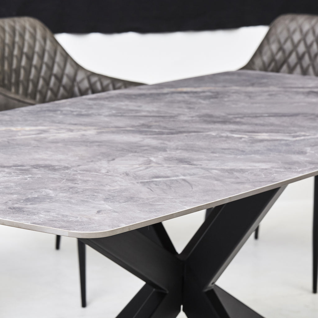 New York Concrete Effect Dining Table AMC Furniture
