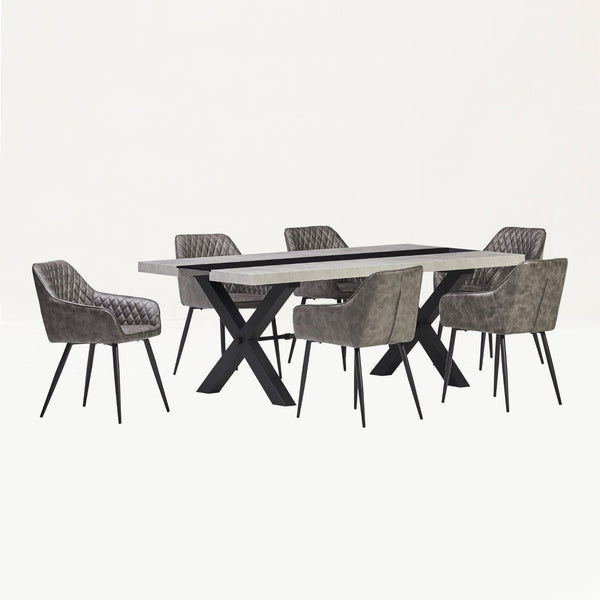 Manhattan Dining Table with Brooklyn Dining Chairs (6905692586048)