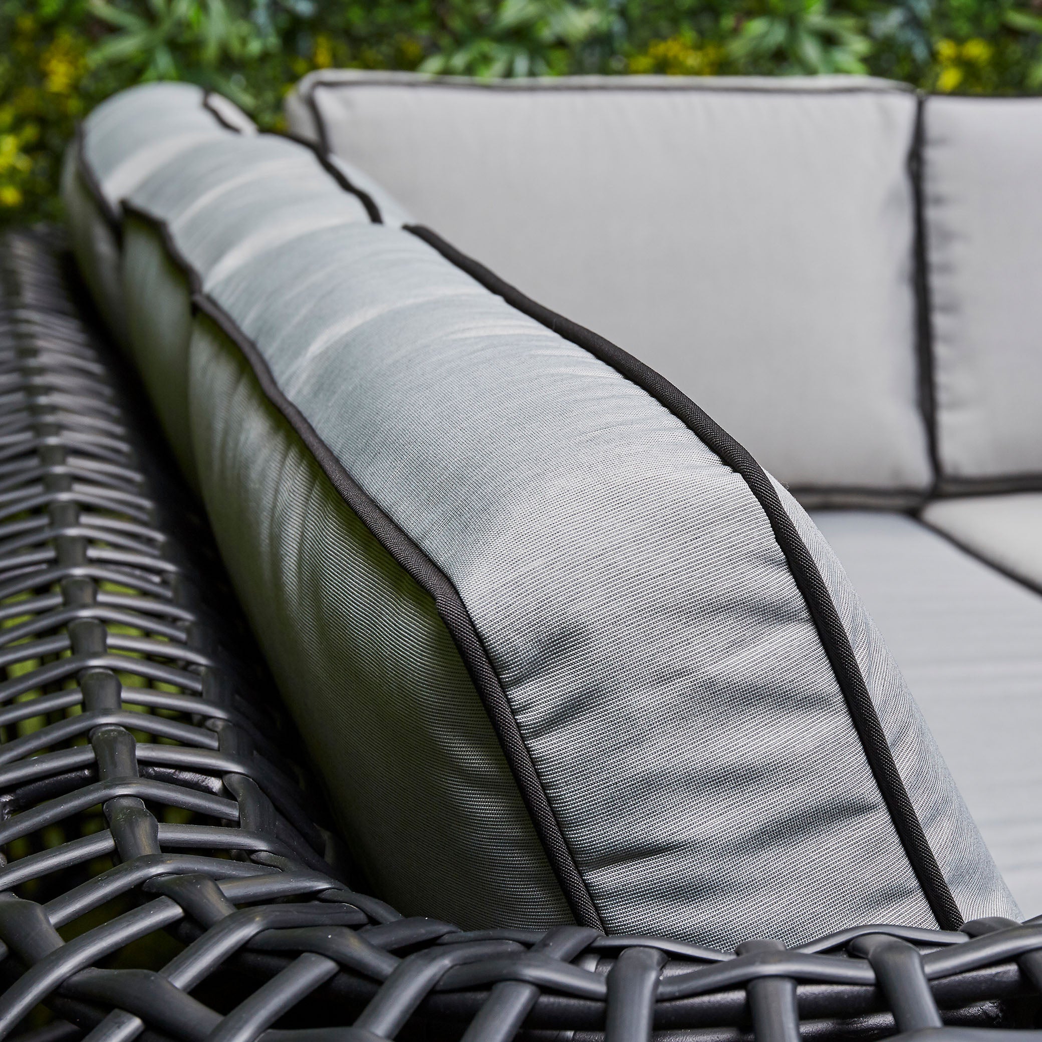 Indi Rattan Corner Sofa Set– Black (14930003329402)