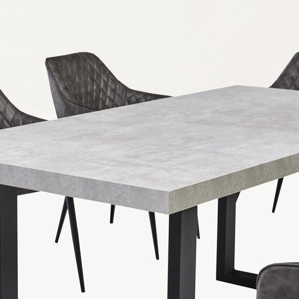 New York Concrete Effect Dining Table (6594959048768)