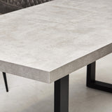 New York Concrete Effect Extending Dining Table (160cm - 200cm) (6949440880704)
