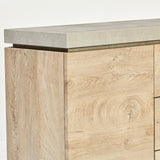 New York Concrete Effect Large Sideboard in Grey (6830598160448)