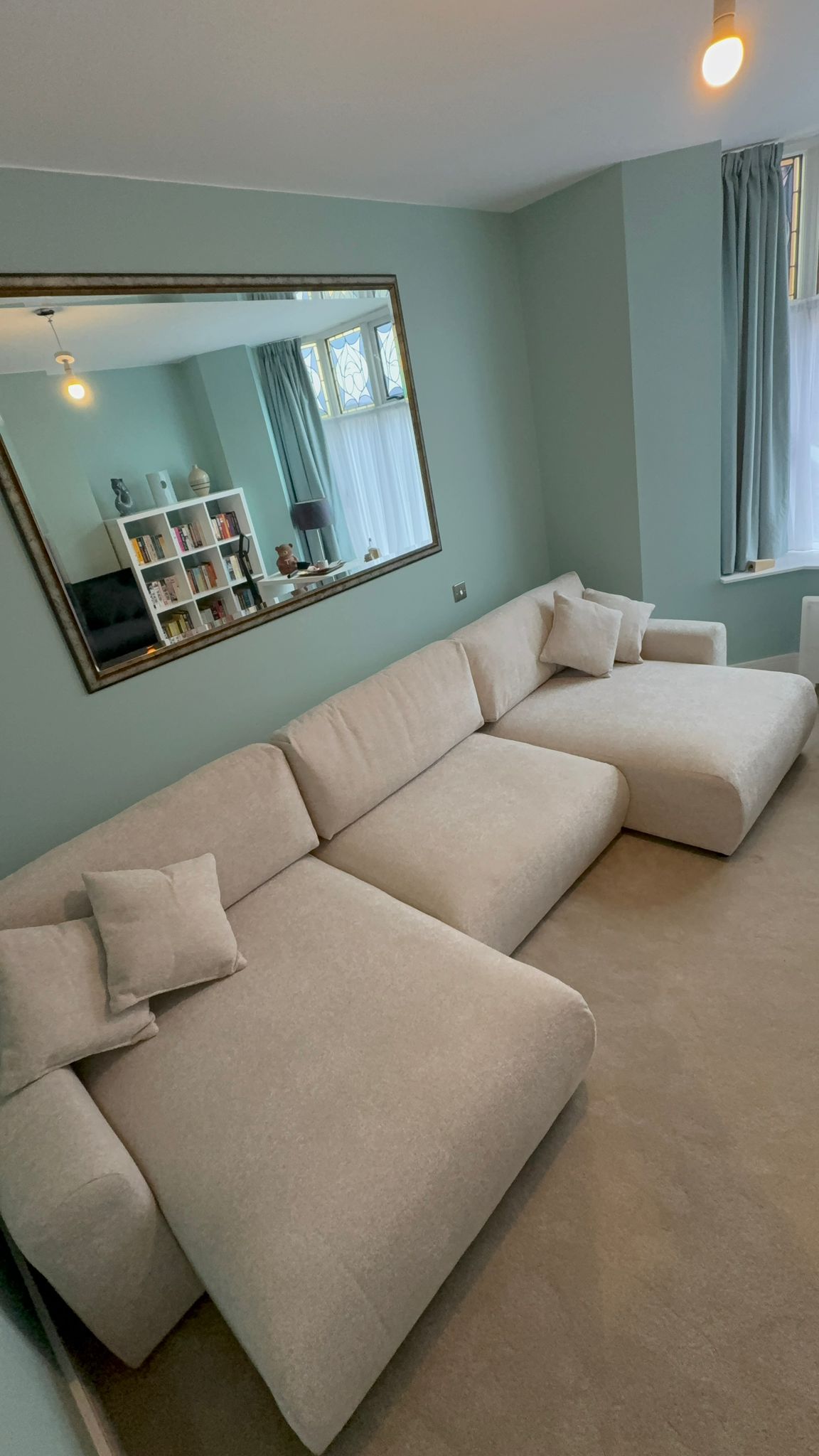 Alba U Shape Sofa Bed in Beige