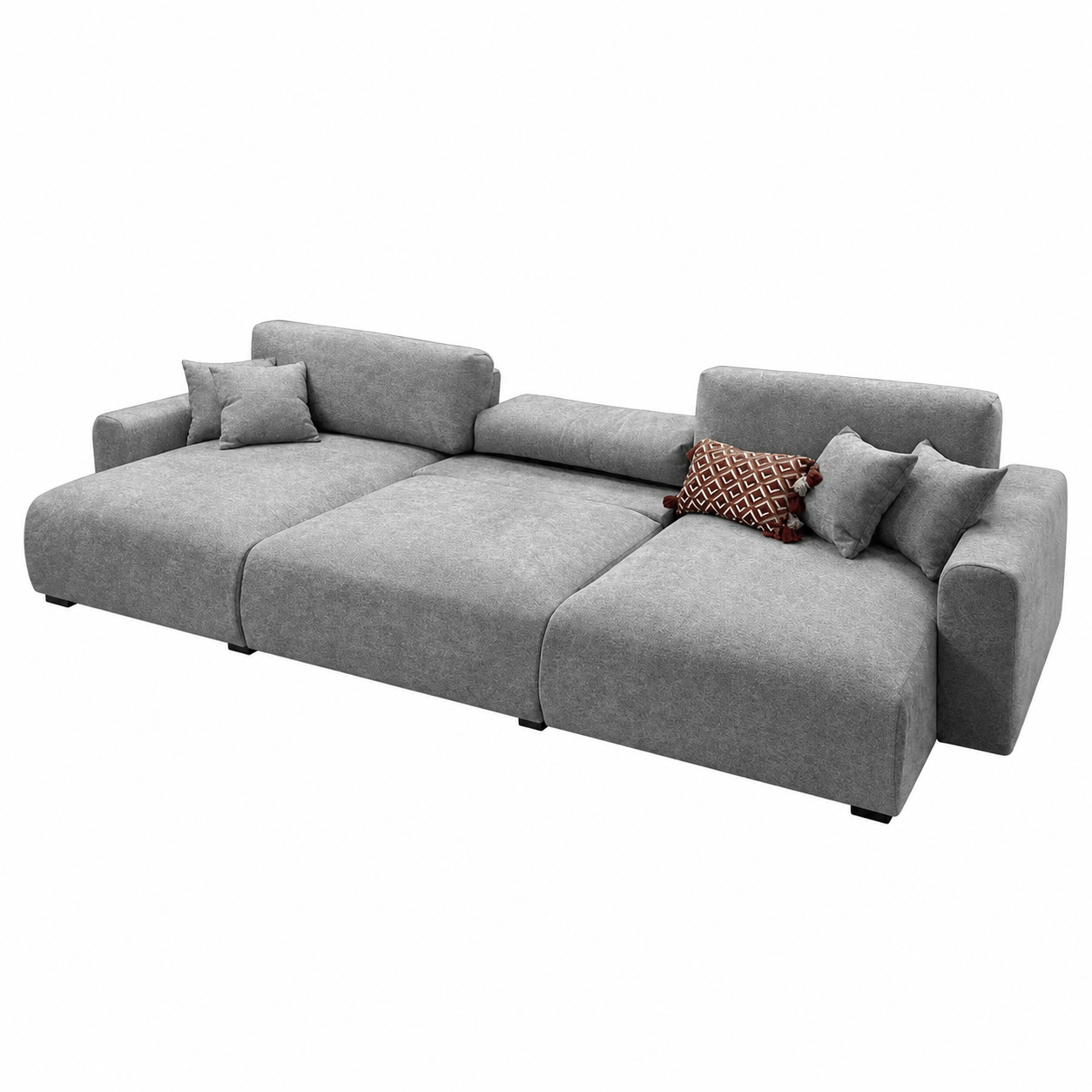 Alba U Shape Sofa Bed in Grey