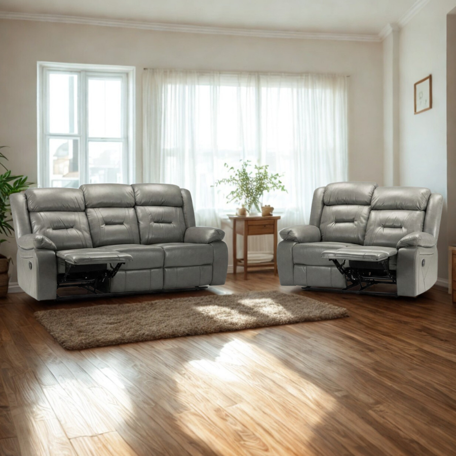 Albie Recliner Sofa Grey 3+2 Set