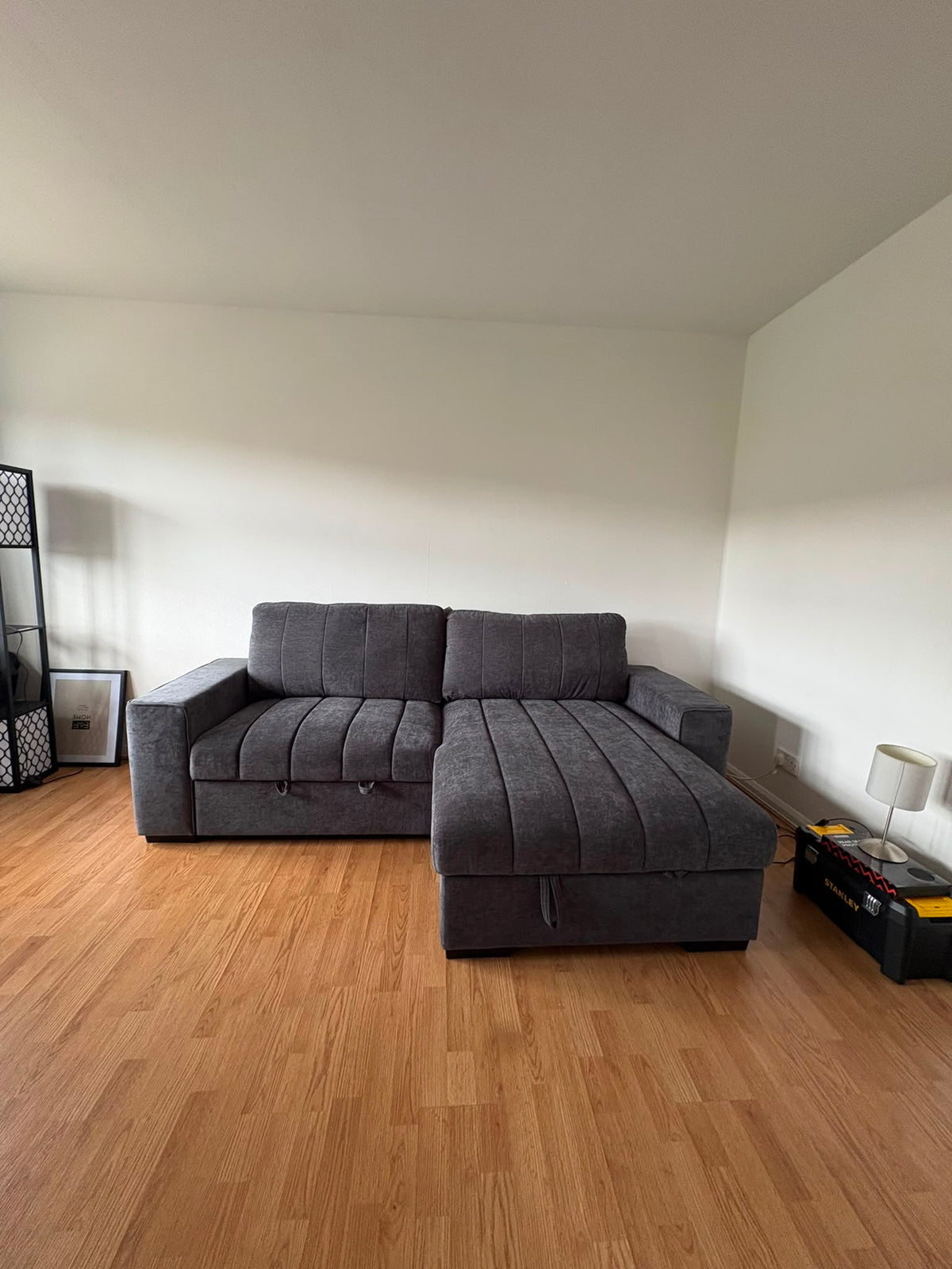 Alfie Universal Corner Sofa Bed in Grey