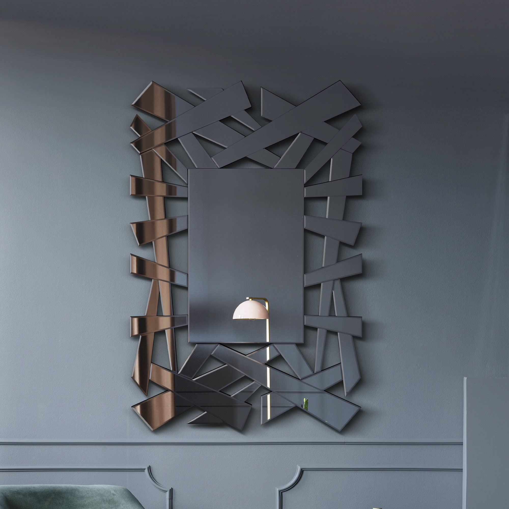 All Glass Stylised Large Dress Mirror 122 x 81 CM (15010558837114)