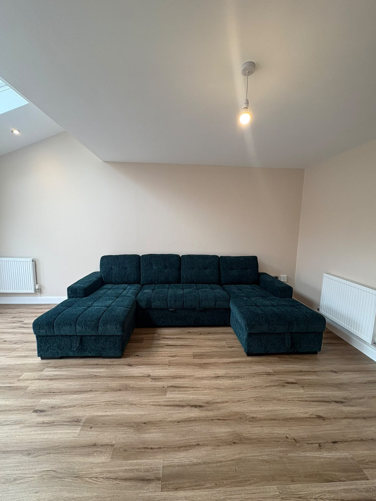 Amalfi U Shape Sofa Bed in Teal