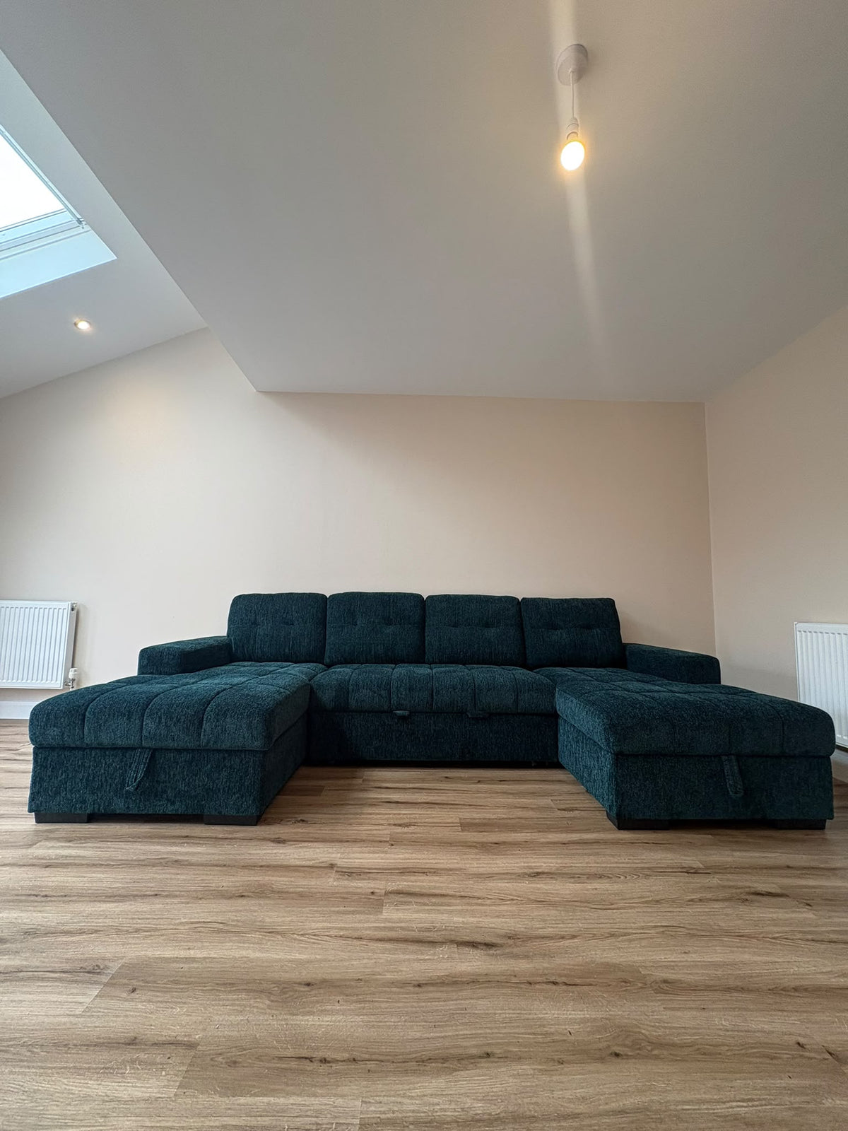 Amalfi U Shape Sofa Bed in Teal