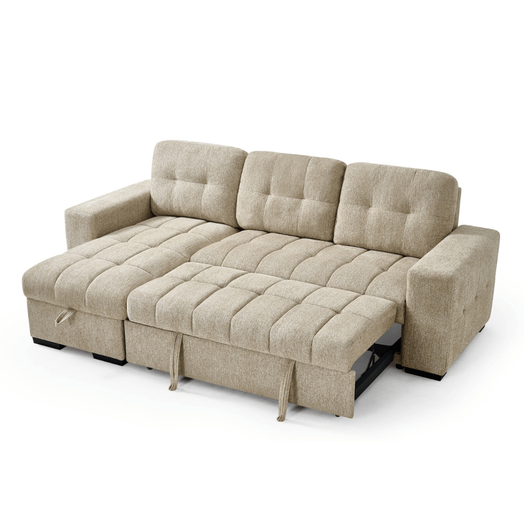 Amalfi Universal Corner Sofa Bed in Beige 0